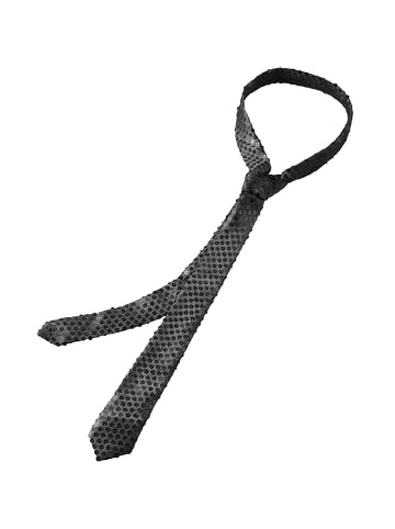 tectake Schmale Unisex-Krawatte in Einheitsgröße, schwarz