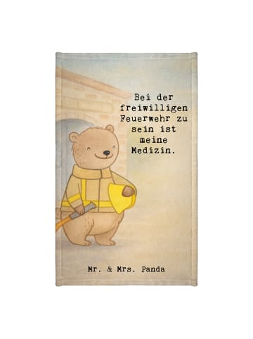 Mr. & Mrs. Panda Gästehandtuch Bär Freiwillige Feuerwehr Design ... in Weiß