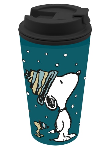Geda Labels Coffee to go Becher Peanuts Winter in Blau - 400 ml