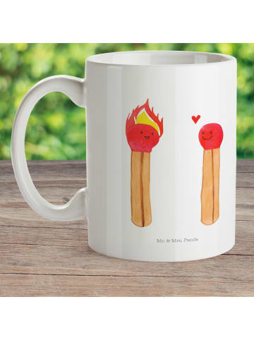 Mr. & Mrs. Panda Tasse Streichhölzer ohne Spruch in Weiß