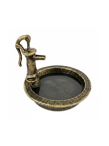 relaxdays Vogeltränke in Schwarz/ Bronze - (B)17 x (H)15 x (T)18 cm