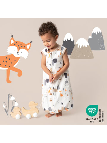 Schlummersack Schlafsack mit Füßen und umklappbaren Bündchen 1.0 TOG in Orange