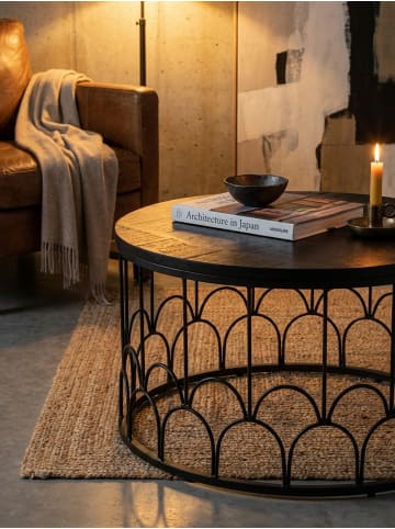 KADIMA DESIGN Couchtisch 60x60x36 cm Mango Massivholz / Metall Sofatisch