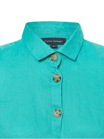 Franco Callegari Leinenbluse in smaragd - 0053