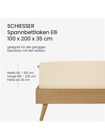 Schiesser Jersey Spannbettlaken Elli in Creme