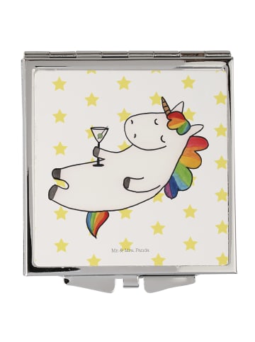Mr. & Mrs. Panda Mini Spiegel Einhorn Blümchentail ohne Spruch in Weiß