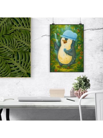 Mr. & Mrs. Panda Bild Pinguin Duschen Design ohne Spruch in Weiß