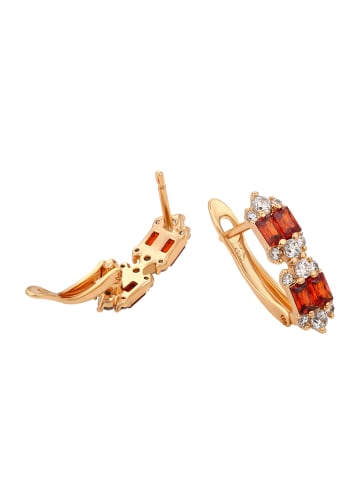 NAEMI Women Earrings in Rose Gold Red