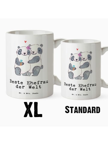 Mr. & Mrs. Panda Trinkbecher Panda Beste Ehefrau der Welt mit Sp... in Weiß