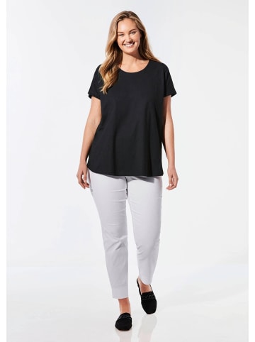 GOLDNER Shirt mit Rundhalsausschnitt in schwarz