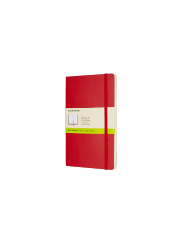 Moleskine Notizbuch mit weichem Einband, 70g-Papier, Blanko "Classic" in Scharlachrot