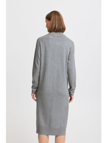 b. young BYMMMORLA TURTLENECK DRESS- loose fit in Mid Grey Melange