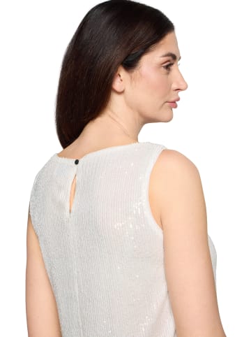 Vera Mont Pailletten-Top im Glitzer-Look in Rohweiß