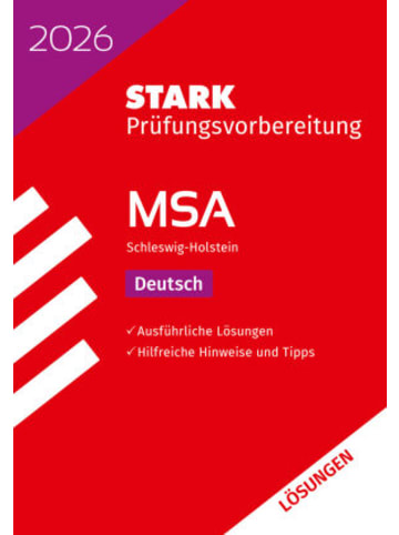 Stark Buch - STARK Lösungen zu Deutsch - MSA 2026 Schleswig-Holstein - Prüf