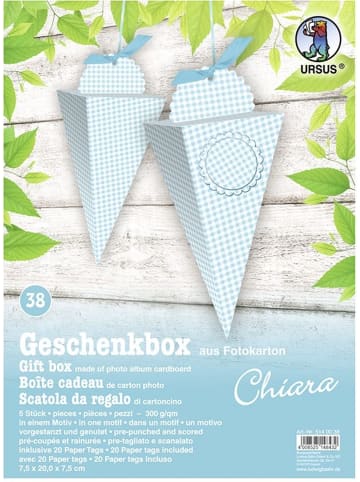 Buntpapierfabrik Ludwig Bähr Geschenkbox Chiara 7,5x20x7,5cm Packung mit 5 Stück Motiv: 38
