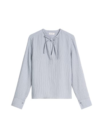 Marc O'Polo Crinkle-Streifenbluse A-Shape in Medium Blue