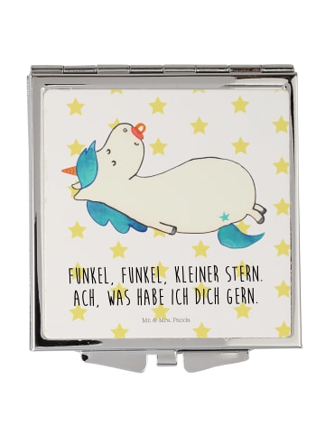 Mr. & Mrs. Panda Schminkspiegel Einhorn Schnuller mit Spruch in Weiß