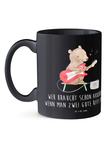 Mr. & Mrs. Panda Tasse E-Gitarre Zwei Riffs mit Spruch in Schwarz