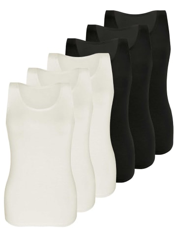 Sassa 6er Sparpack Top in black ivory