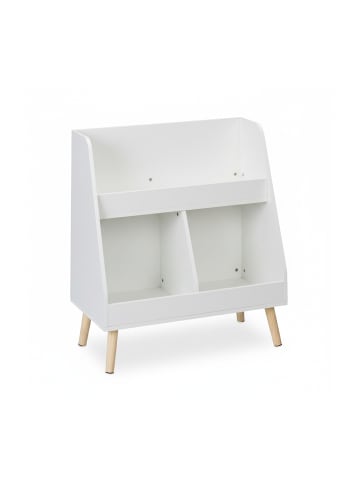relaxdays Kinderregal in Weiß/ Natur - (B)60 x (H)66 x (T)30 cm
