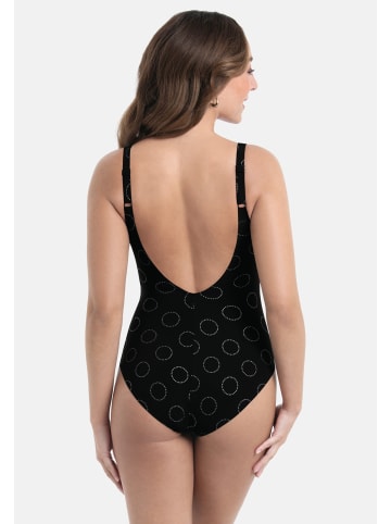 ROSA FAIA Badeanzug Silver Pearls in Schwarz