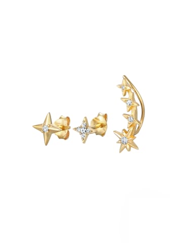 Elli Ohrringe 925 Sterling Silber Sterne, Astro, Stern in Gold