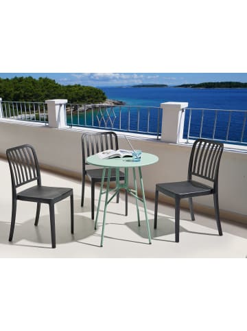 Beliani Runder Tisch TALTAL in Grün - (W) 64 x (H) 76 x (L) 64 cm