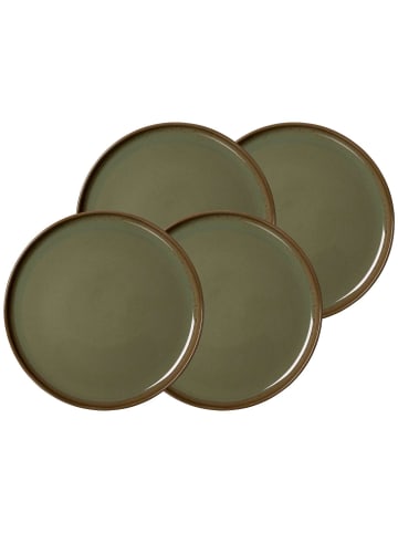 4er Set Speiseteller Malaga in Grün ø 27,5 cm