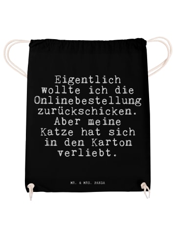 Mr. & Mrs. Panda Baumwolltasche Eigentlich wollte ich die... mit... in Schwarz