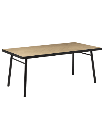 Beliani Esszimmertisch IVORIE in Braun/Schwarz - (W) 90 x (H) 80 x (L) 180 cm