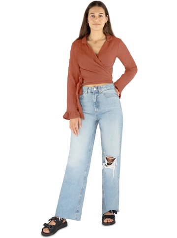 Janice Musselin Hemd Chalandri in Terracotta
