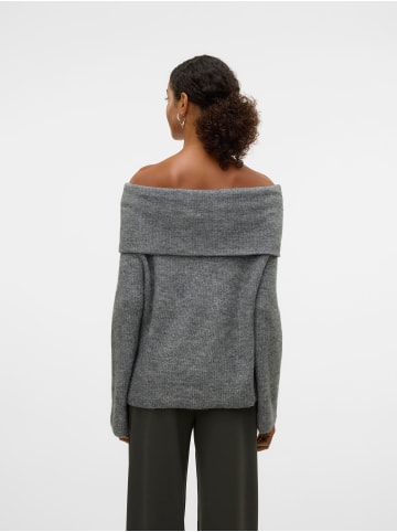 Vero Moda Strickpullover in Medium Grey Melange
