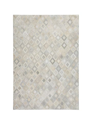 Kayoom Wohnzimmer Teppich – Kurzflorteppich Spark 110 in grau - silber - rechteckig