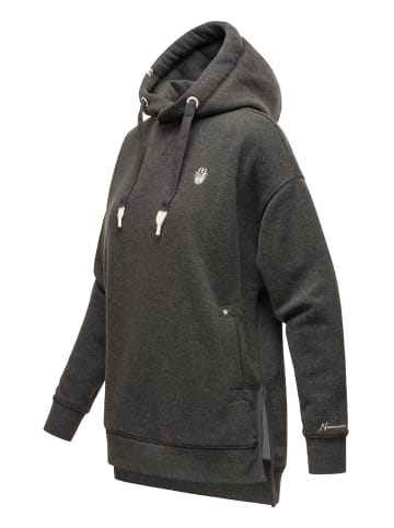 Navahoo Kapuzensweatshirt Silberengelchen in Dark Grey Melange