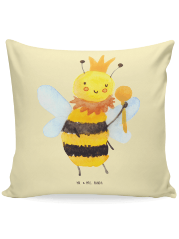 Mr. & Mrs. Panda Zierkissen Biene König ohne Spruch in Gelb Pastell
