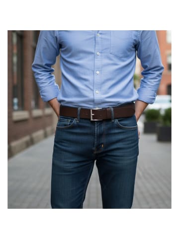 FRONHOFER Klassischer Herrengürtel 4 cm in Dunkelbraun