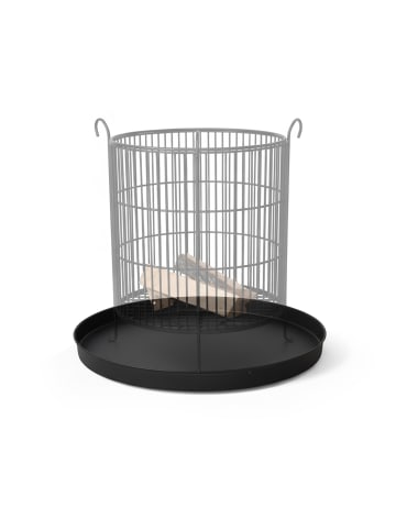 relaxdays Bodenplatte in Schwarz - 50 cm