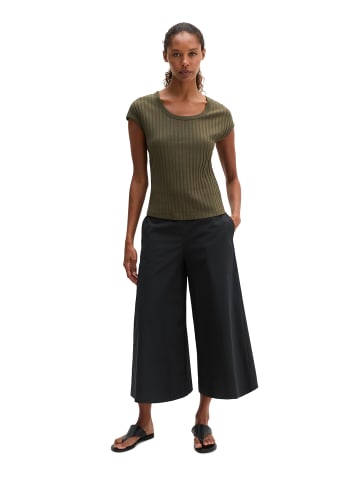 Marc O'Polo Pointelle-T-Shirt slim in Mossy Earth
