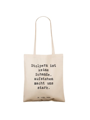 Mr. & Mrs. Panda Tote Bag Spruch Aus Fehlern lernen mit Spruch in Creme