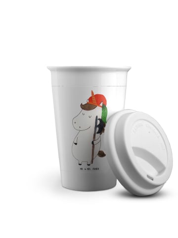 Mr. & Mrs. Panda Thermobecher Einhorn  ohne Spruch in Weiß