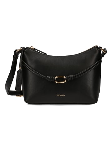 Riviera Umhängetasche Leder 25 cm schwarz