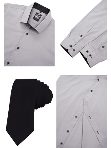 Rusty Neal Hemd mit Krawatte in Grau