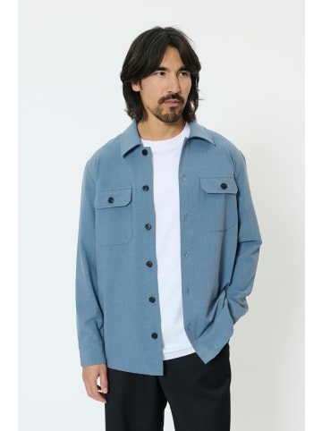 Matinique Overshirts MADamo Straight fit in Blue Horizon Melange