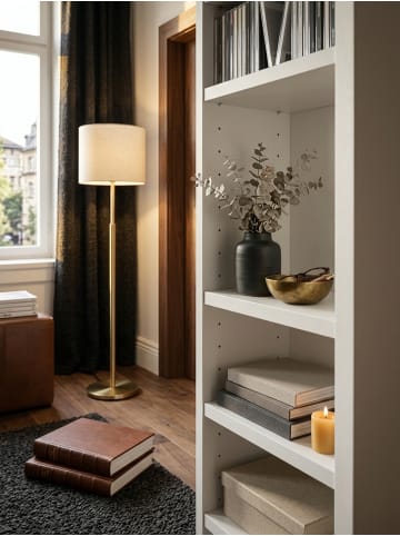 KADIMA DESIGN Bücherregal | Weiß, 21x91x25.5cm, 6 Fächer