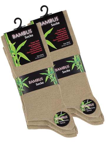 Vincent Creation® "BAMBUS" Socken 6 Paar in beige