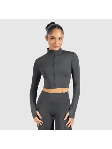 SMILODOX Crop Jacke Nilai in Anthrazit