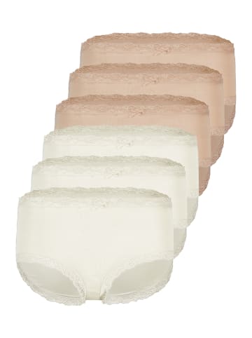 Nina von C. 6er Pack Damen Taillenslip in champagner-nude