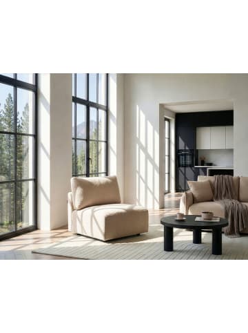 Beliani Sofaelement MESNALI in Beige/Schwarz - (W) 80 x (H) 84 x (L) 95 cm