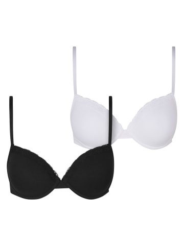 Urban Classics Padded Bras in black+white