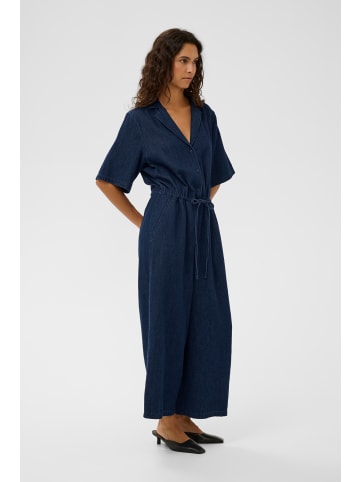 Soaked in Luxury Overall SLChaman Gerade Passform in Dark Blue Denim